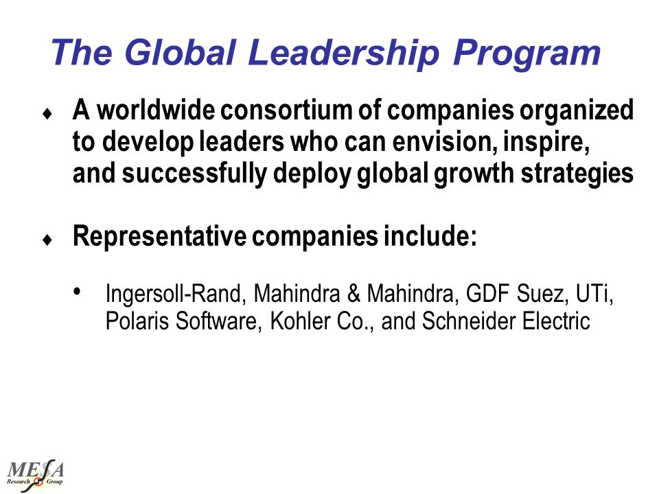 The Global Leadership Program ppt video online download
