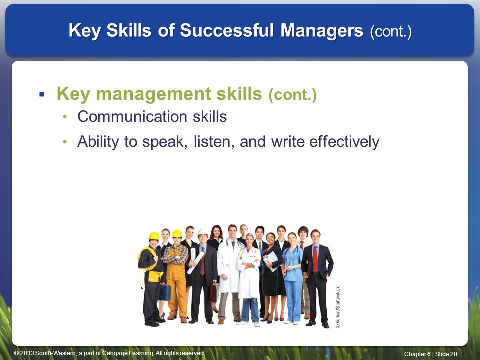 Key Skills of Successful Managers (cont.)