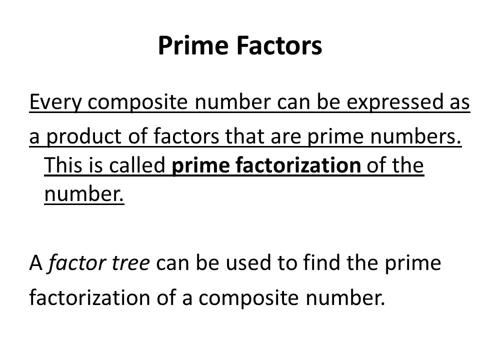 Prime Factors