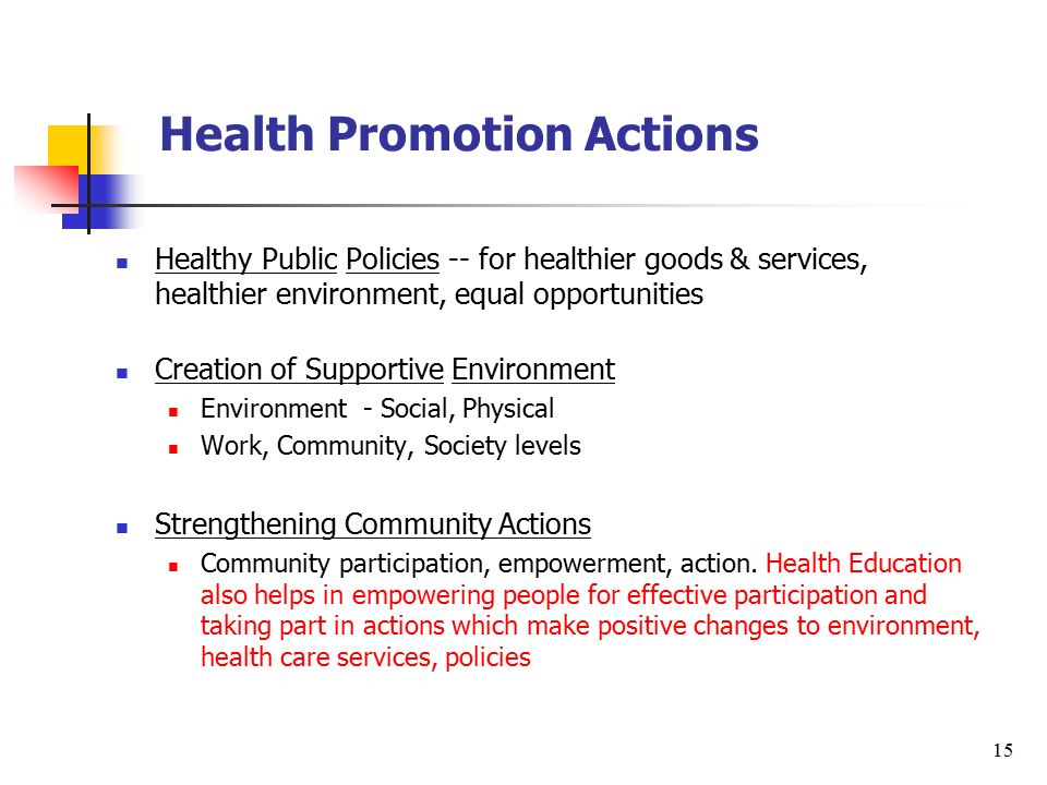 Health Promotion Actions