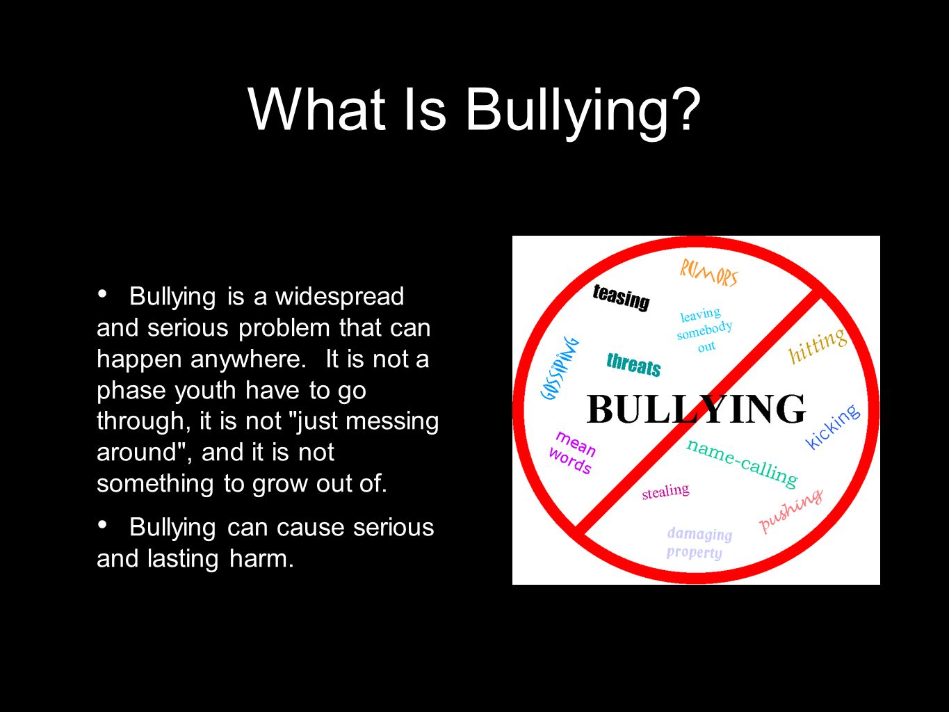 What Is Bullying