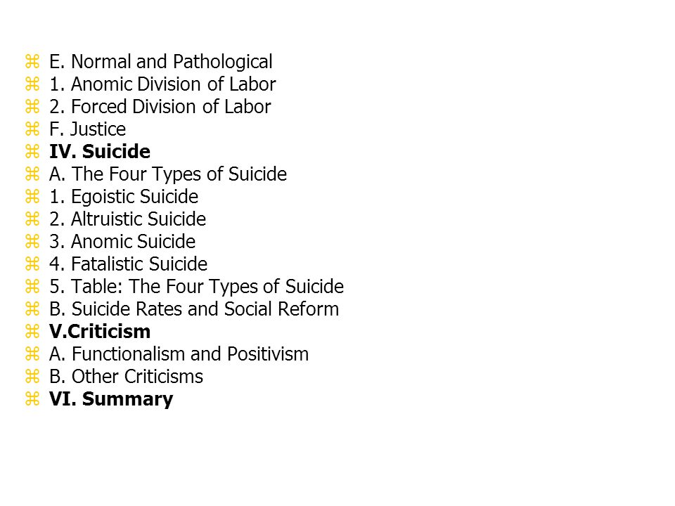 suicide durkheim summary