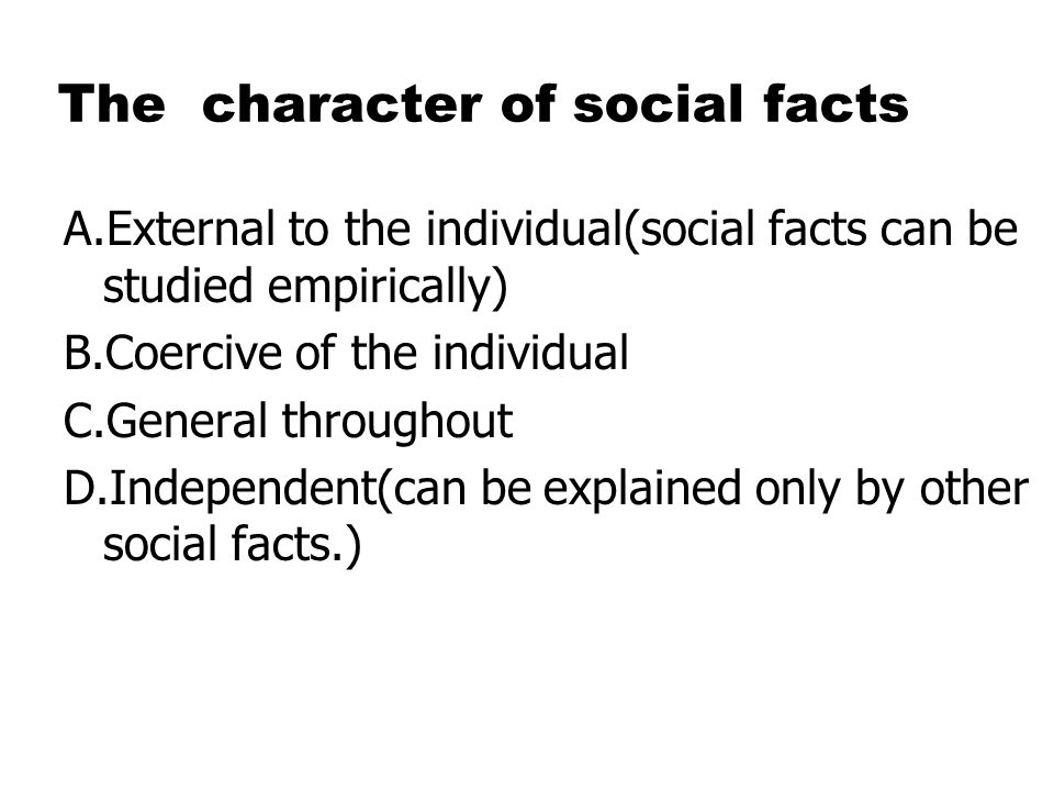 define social facts