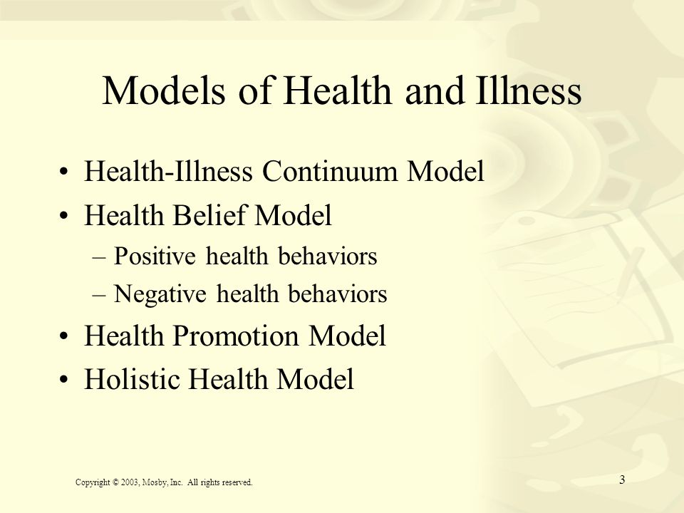 Models of Health and Illness