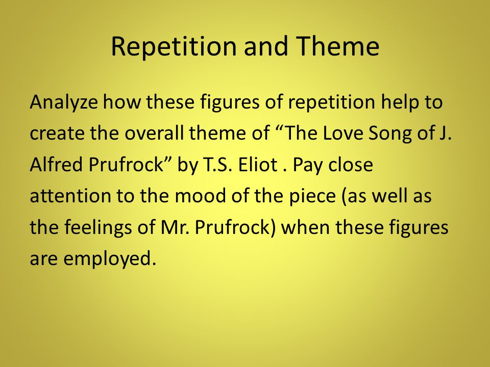 the lovesong of alfred prufrock analysis