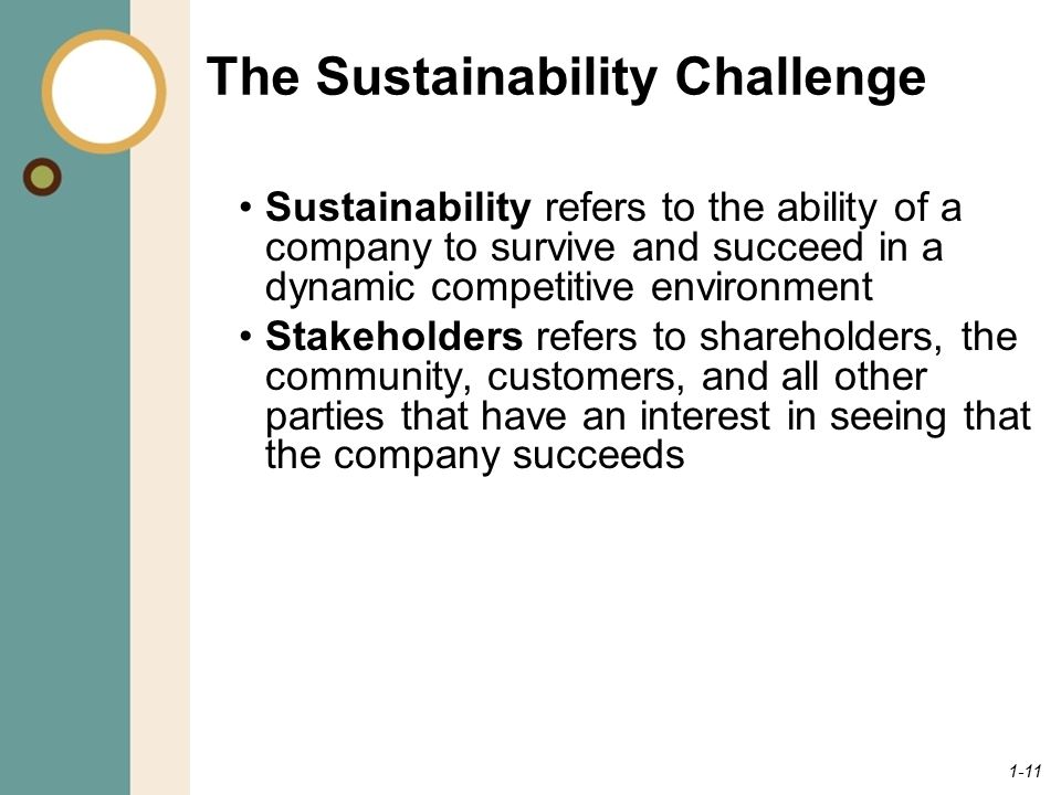 The Sustainability Challenge