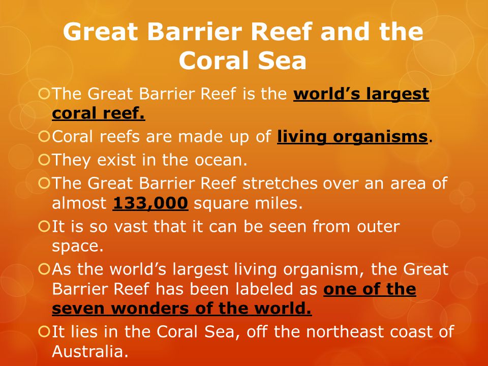Great Barrier Reef and the Coral Sea