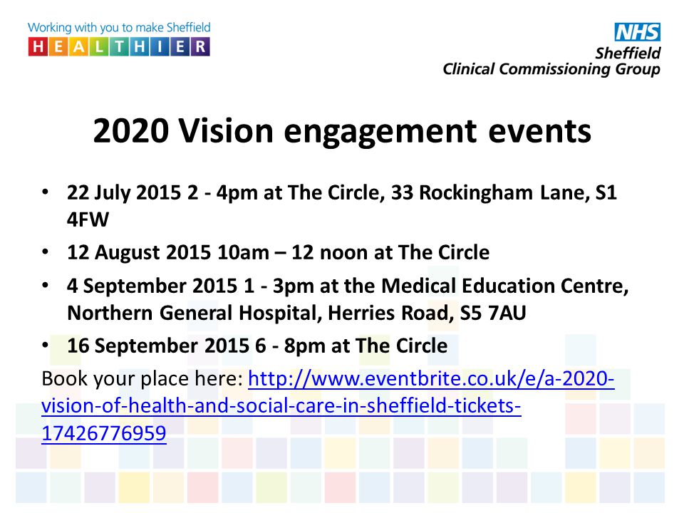 2020 Vision engagement events