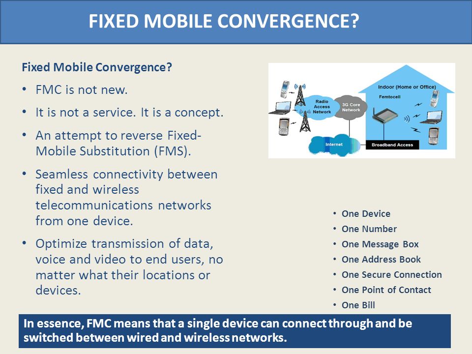 Fixed Mobile Convergence: A Business Transformation Driver - ppt video  online download