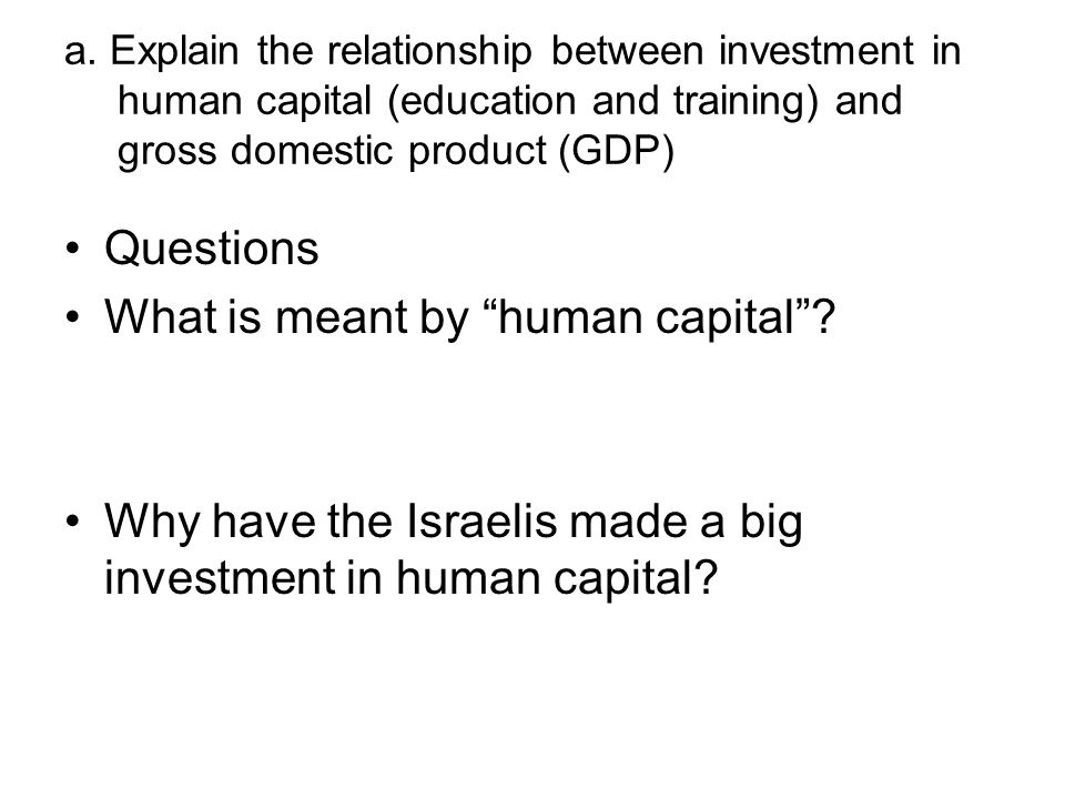 What is meant by human capital
