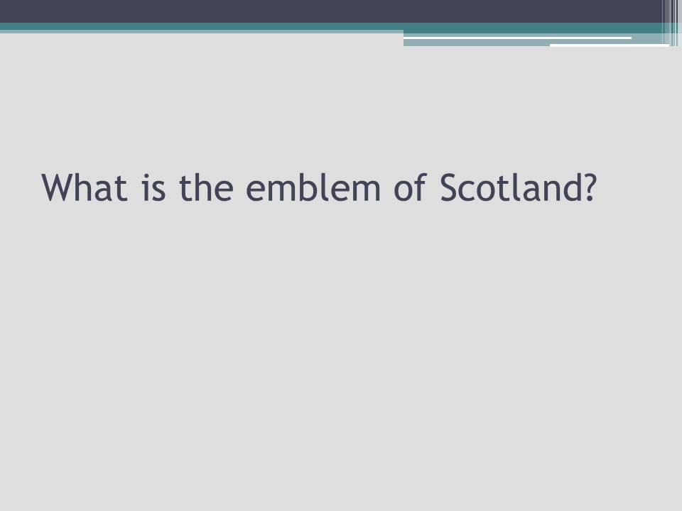 What is the emblem of Scotland