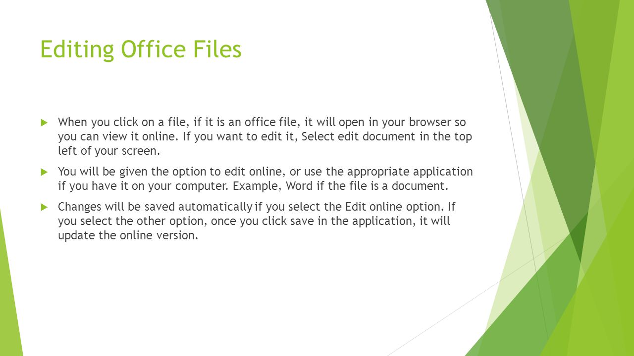 Editing Office Files