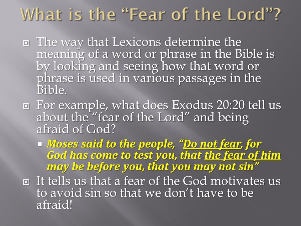 fear of lord meaning