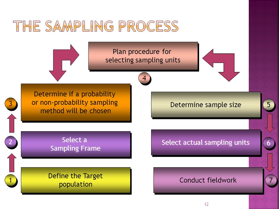 The Sampling Process Plan procedure for selecting sampling units 4
