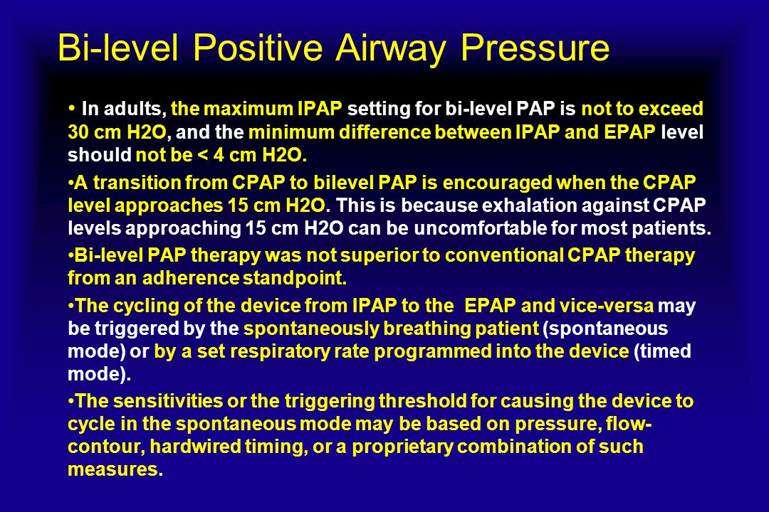 Bi-level Positive Airway Pressure - ppt video online download