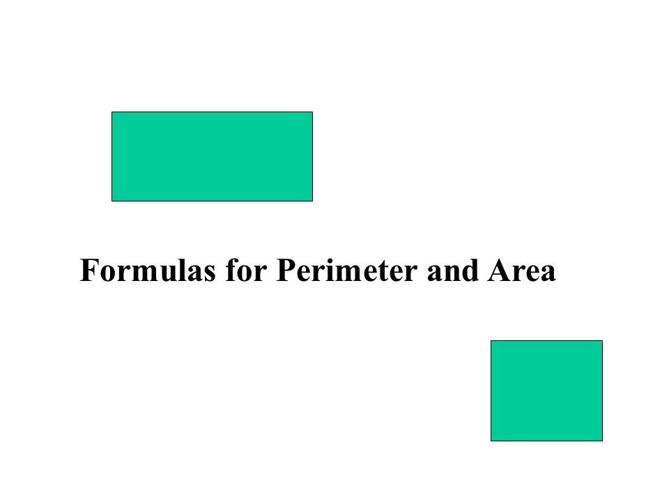 Formulas for Perimeter and Area
