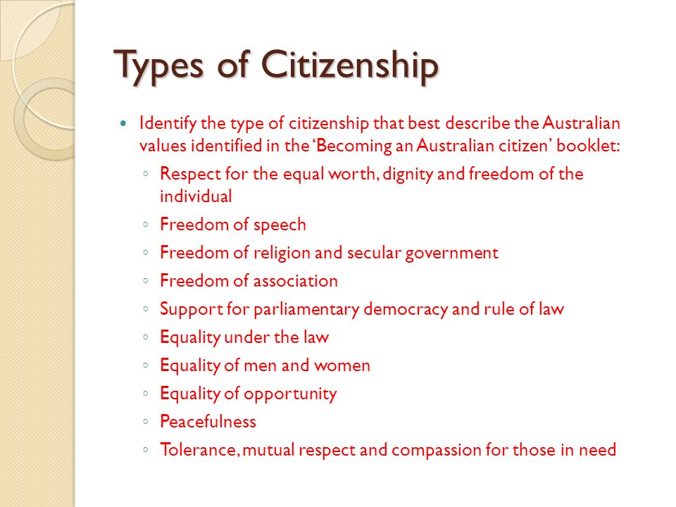 DOT POINT 1 Definitions of 'citizenship' and their relationship to  democracy and social justice Refer to the handout distributed during class  for a. - ppt video online download