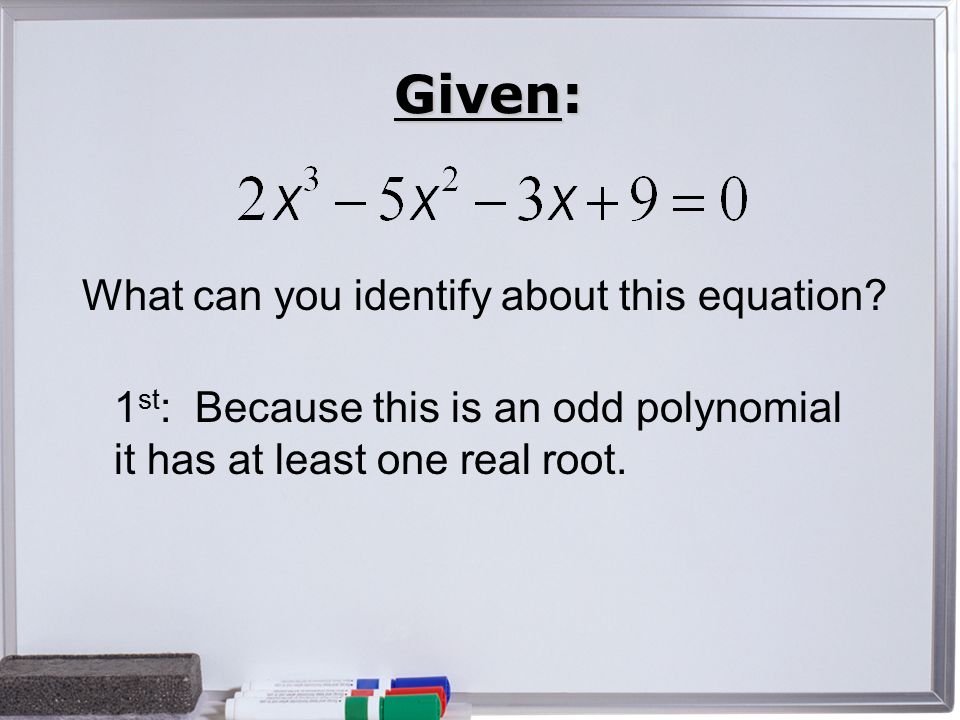 Given: What can you identify about this equation