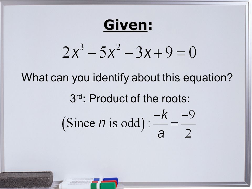 Given: What can you identify about this equation