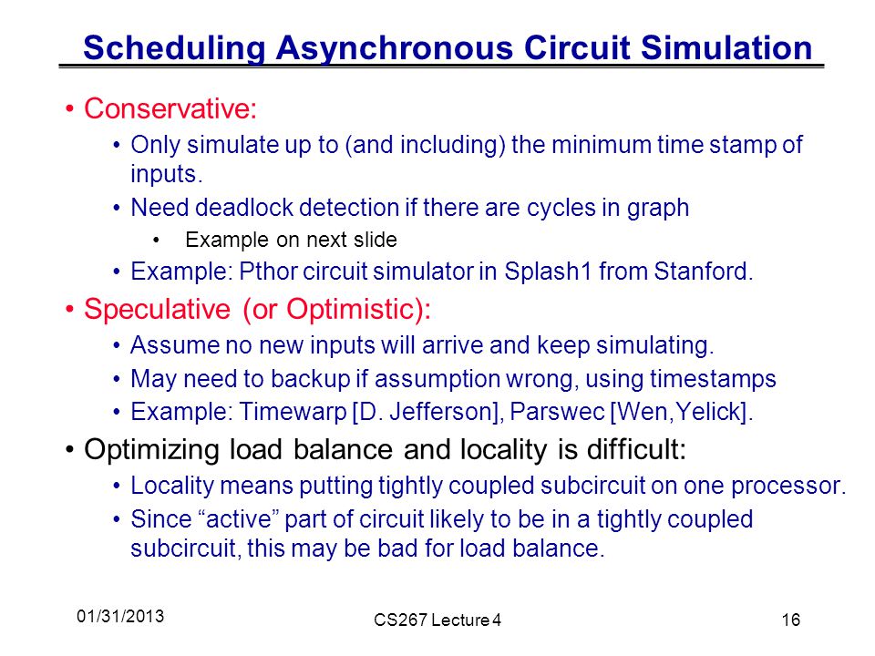 Scheduling Asynchronous Circuit Simulation