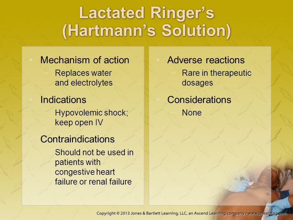 Lactated Ringer’s (Hartmann’s Solution)