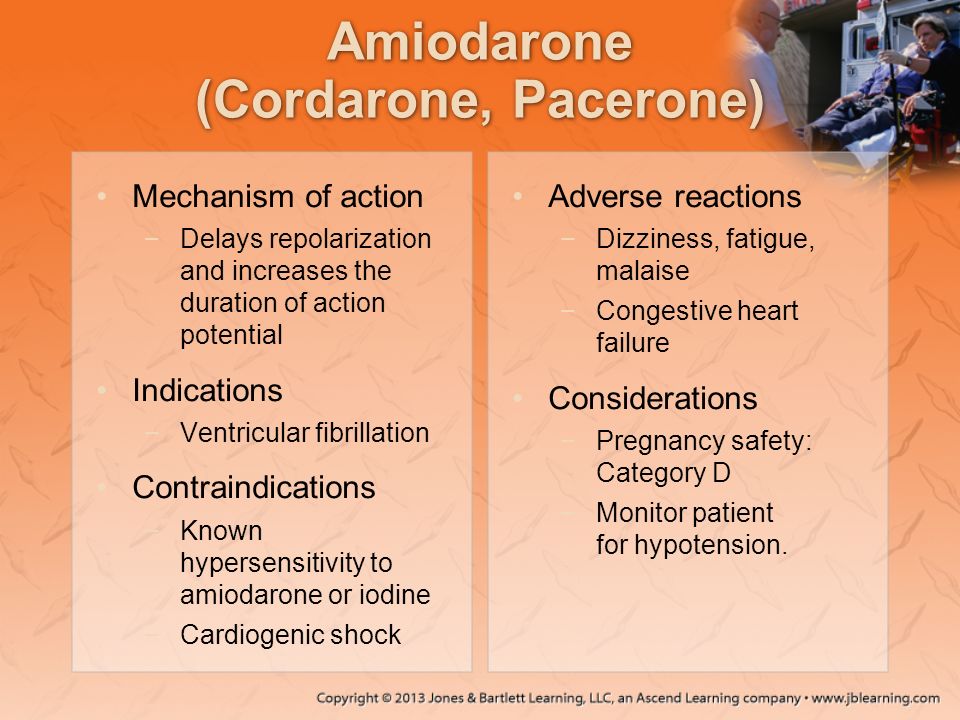 Amiodarone (Cordarone, Pacerone)