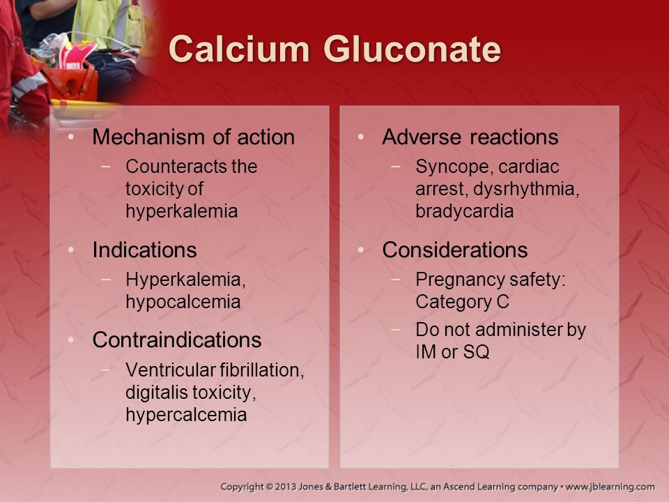 Calcium Gluconate Mechanism of action Indications Contraindications