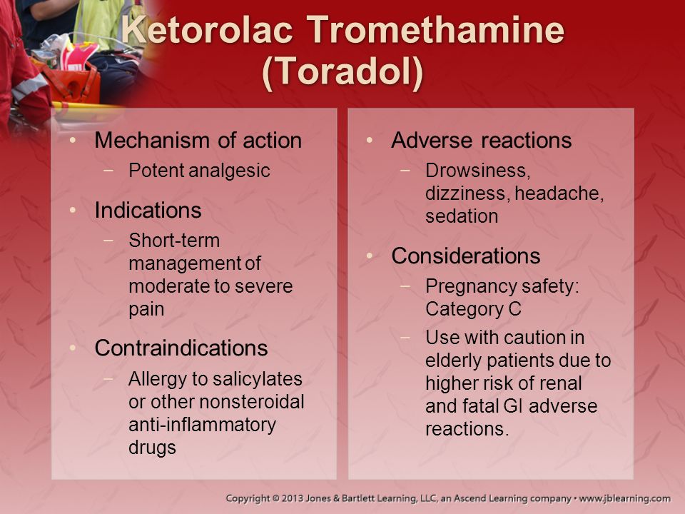 Ketorolac Tromethamine (Toradol)
