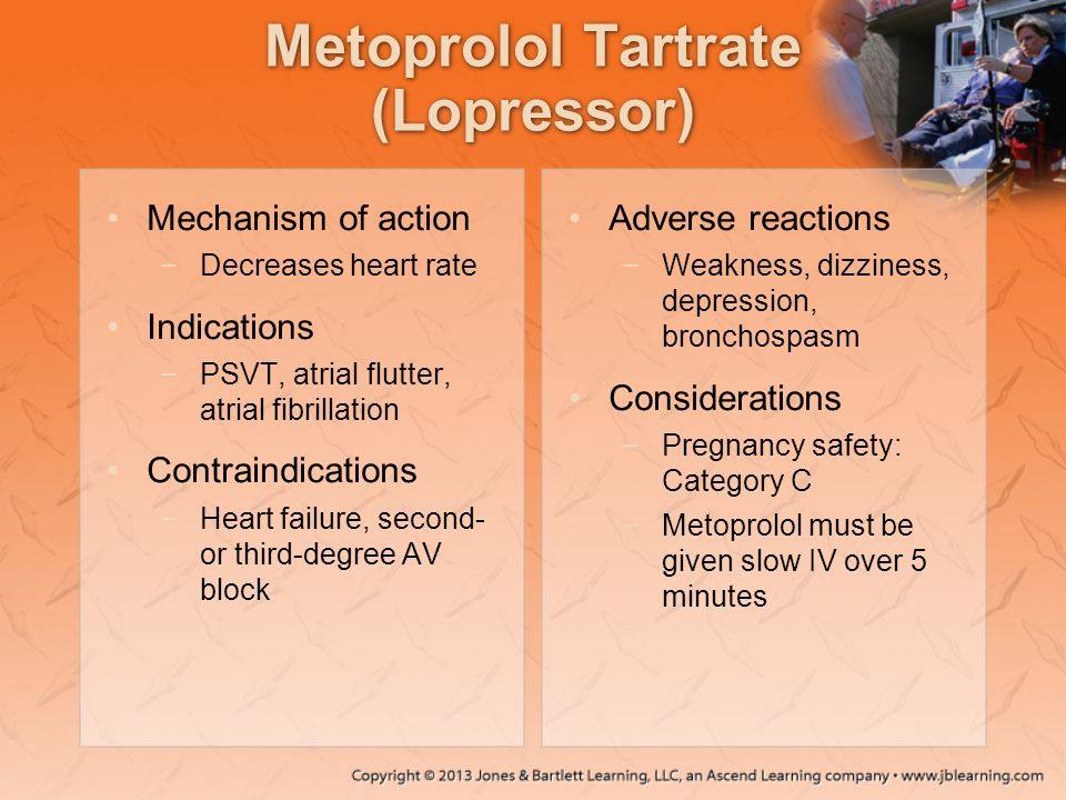 Metoprolol Tartrate (Lopressor)