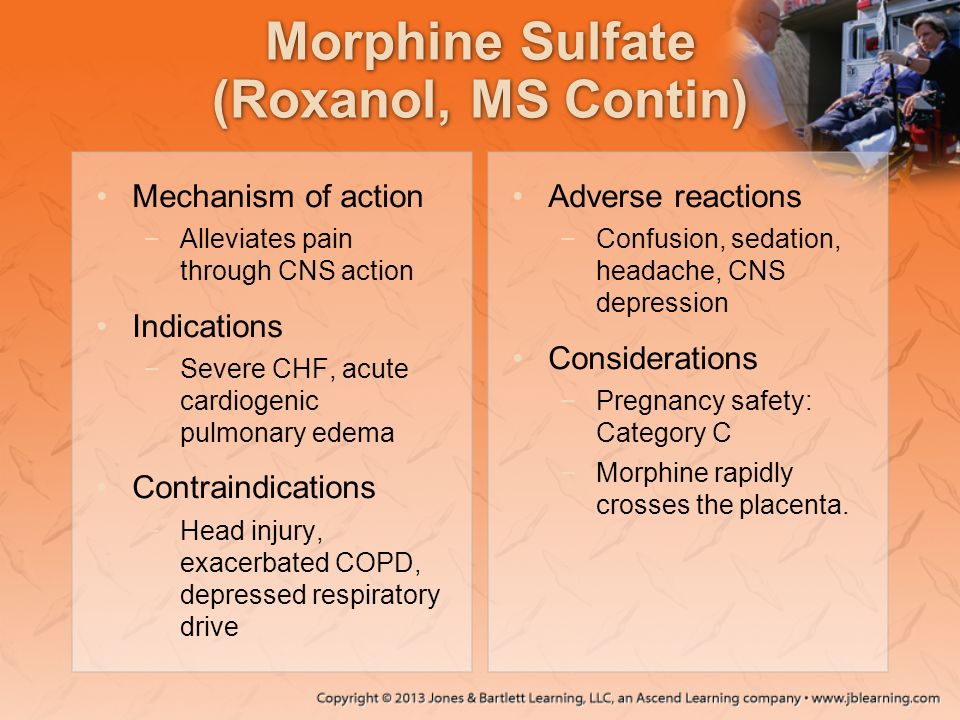 Morphine Sulfate (Roxanol, MS Contin)