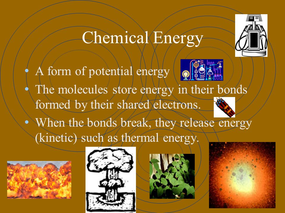 Chemical Energy A form of potential energy