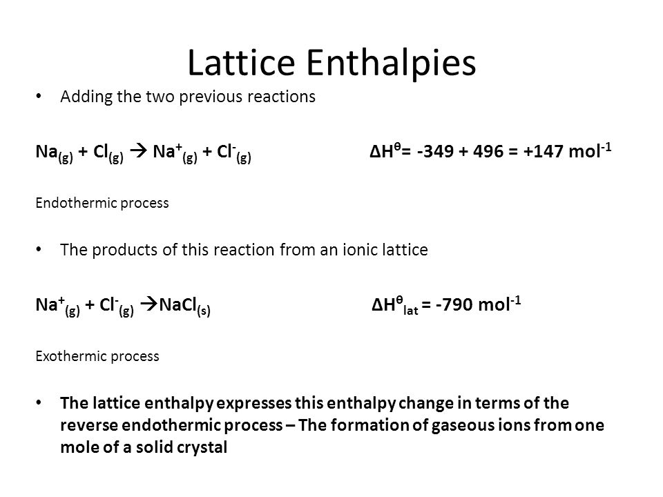 A Method To Calculate Lattice Enthalpies Ppt Video Online Download