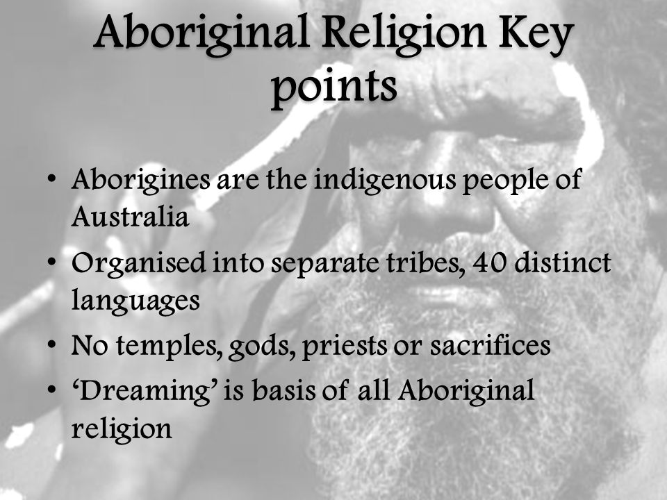 sweater Læring Let at forstå Title: Australian Aboriginal Religion - ppt download