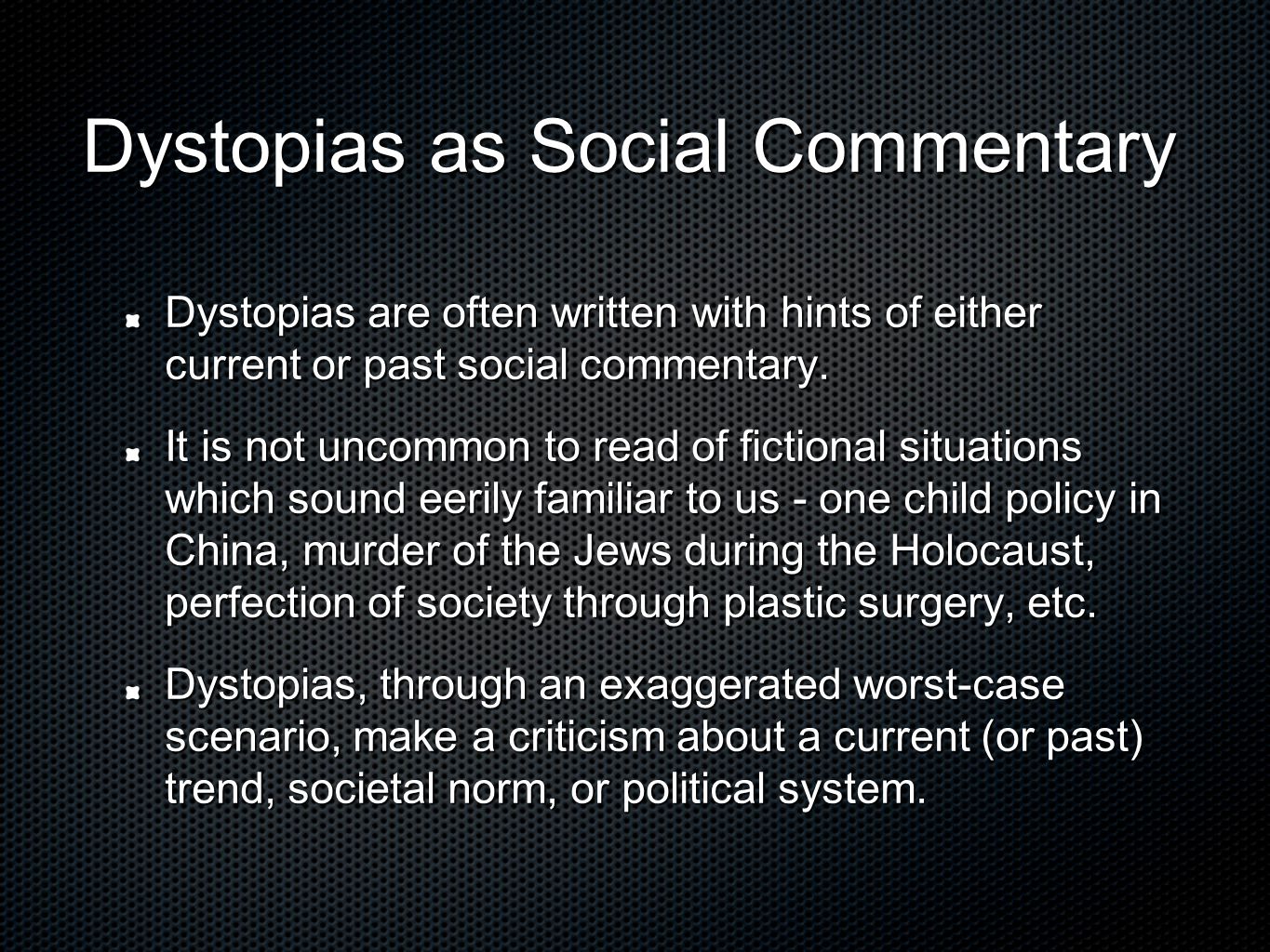 The Truth About Dystopian Fiction - ppt video online download