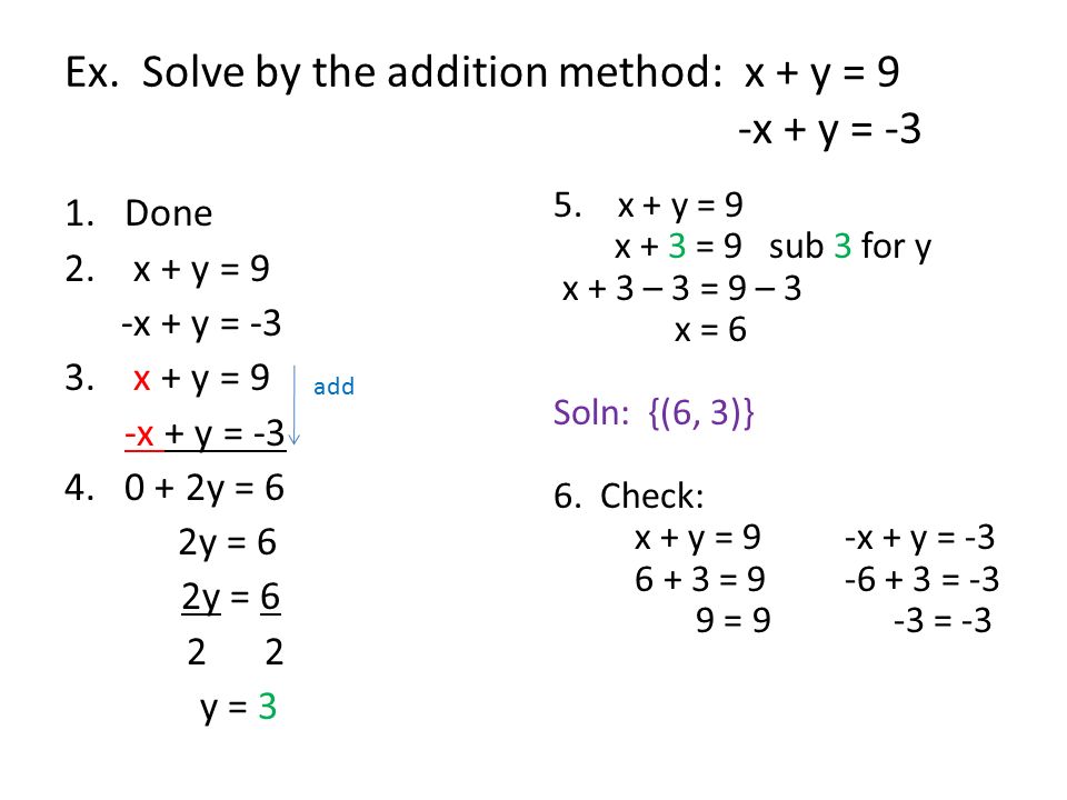 5 3 Solving Systems Of Linear Equations By The Addition Method Ppt Video Online Download 5 3 Solving Systems Of Linear Equations By The Addition Method Ppt Video Online Download