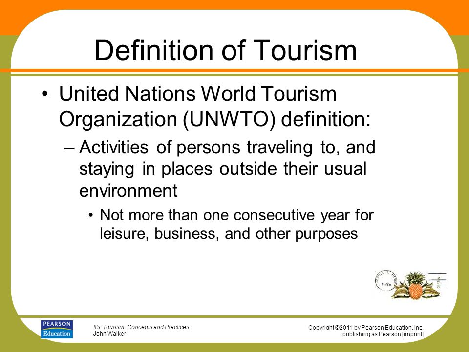 tourism policy definition by unwto