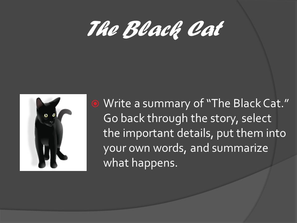 what is the theme of the black cat
