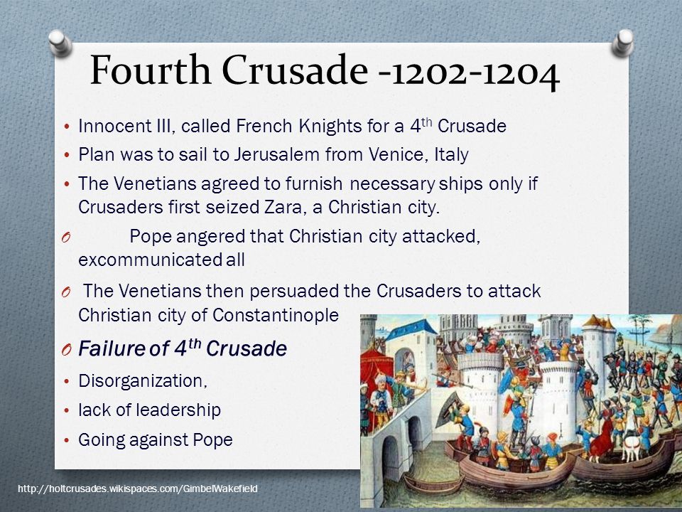 Fourth Crusade Failure of 4th Crusade