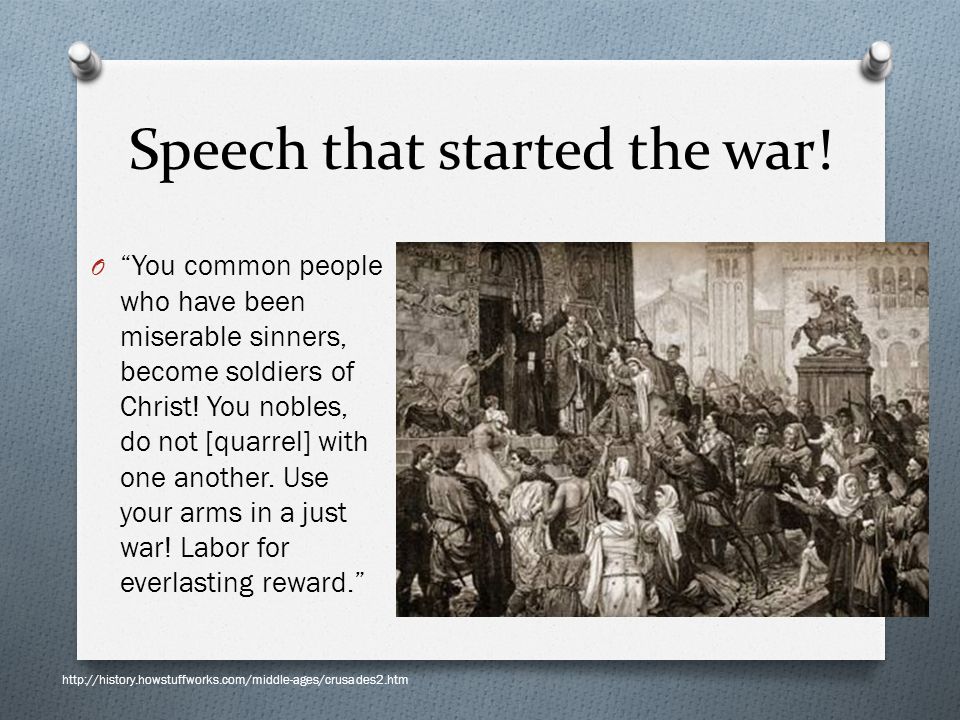 Speech that started the war!