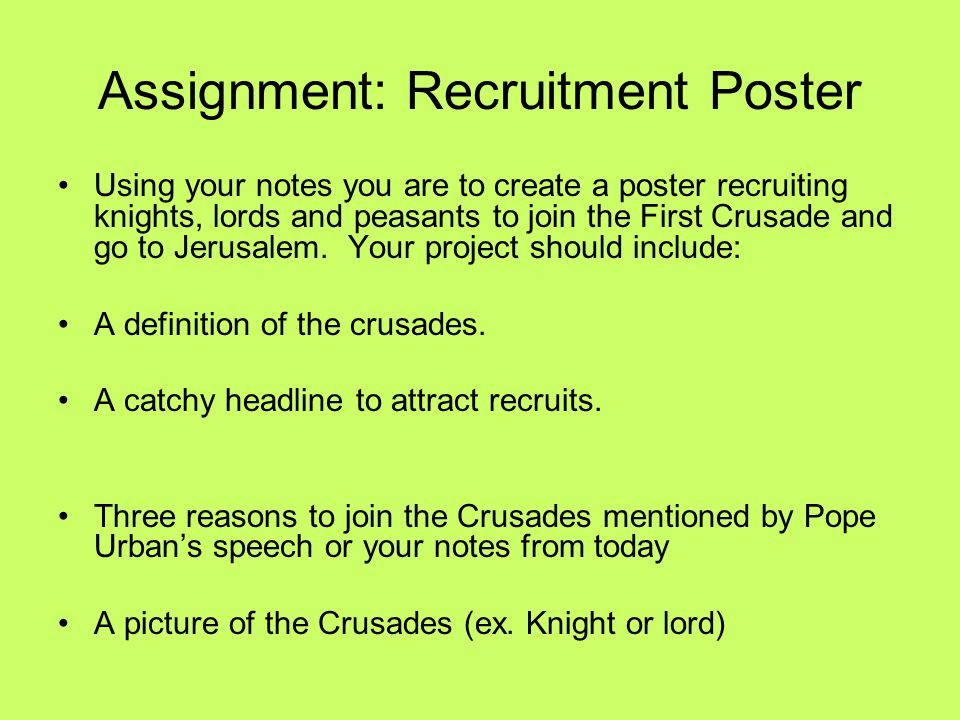 Assignment: Recruitment Poster