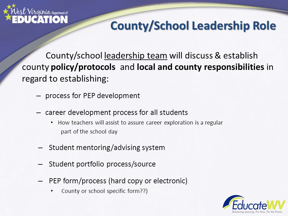 County/School Leadership Role