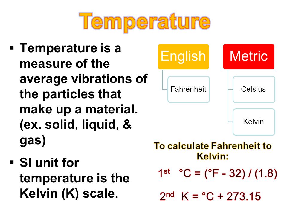 To calculate Fahrenheit to Kelvin: