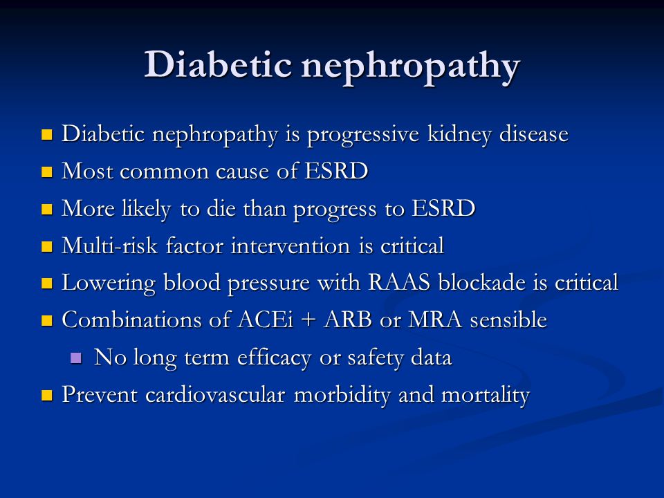 management of diabetic nephropathy slideshare liponsav diabétesz kezelésében