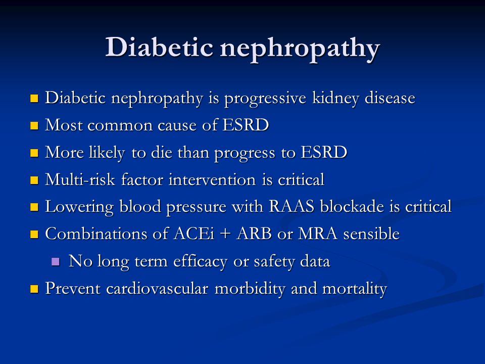 diabetic nephropathy treatment