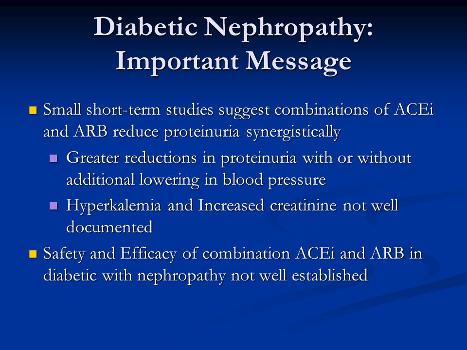 ace inhibitors for diabetic nephropathy