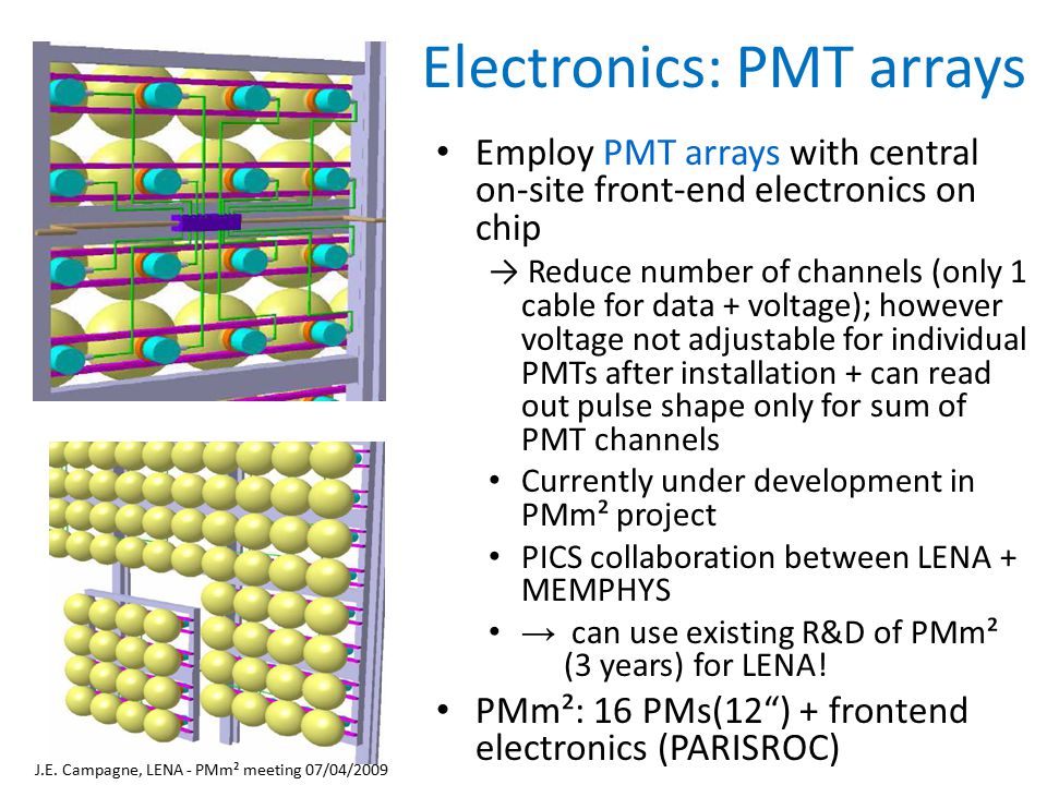 Electronics: PMT arrays