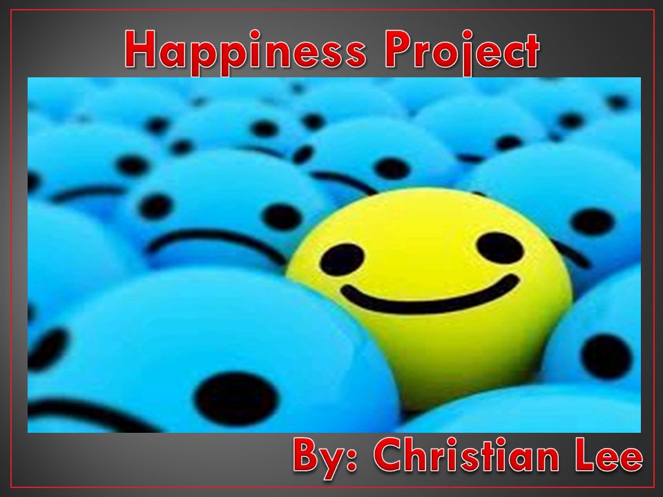Happiness Project By: Christian Lee