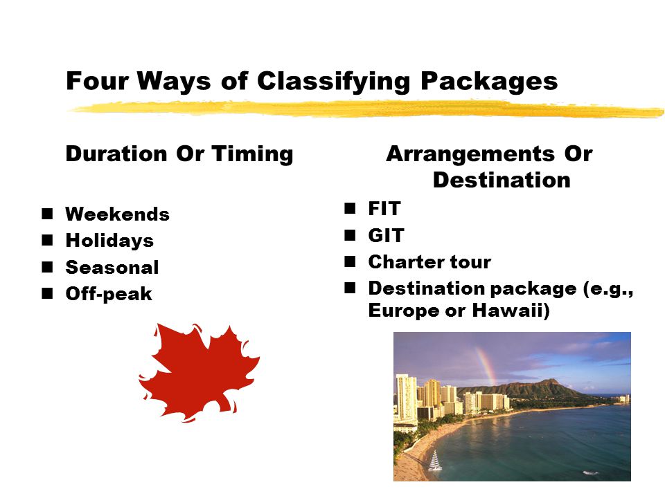 Four Ways of Classifying Packages
