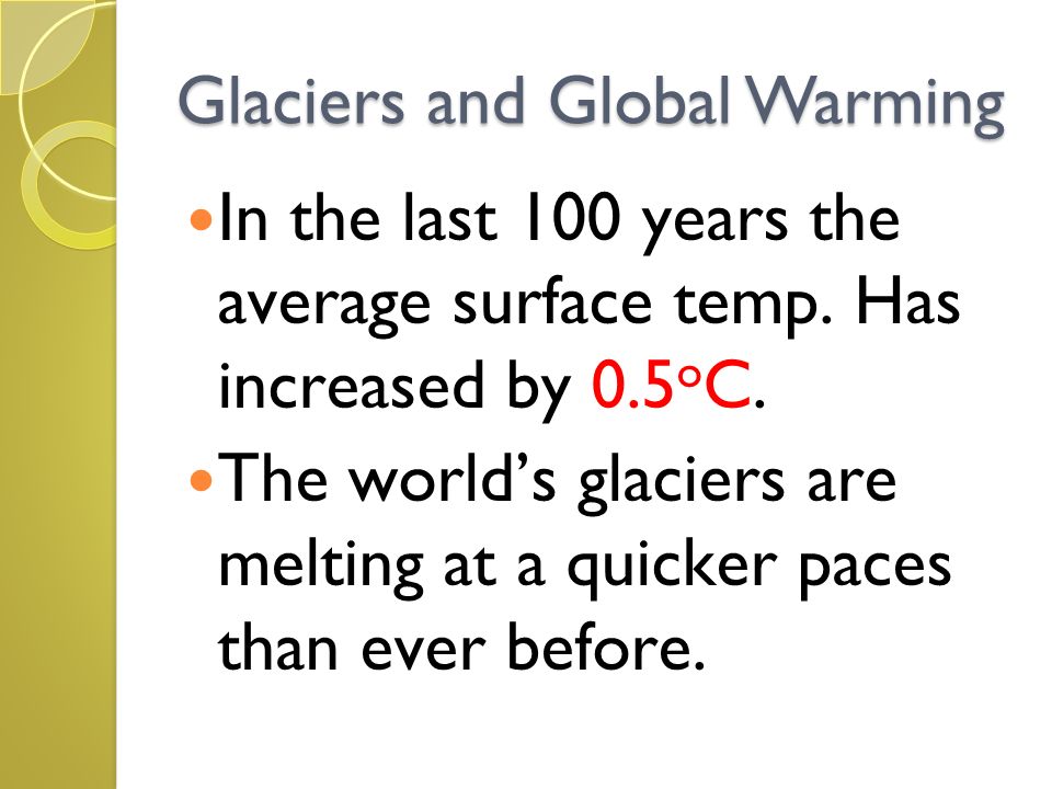 Glaciers and Global Warming