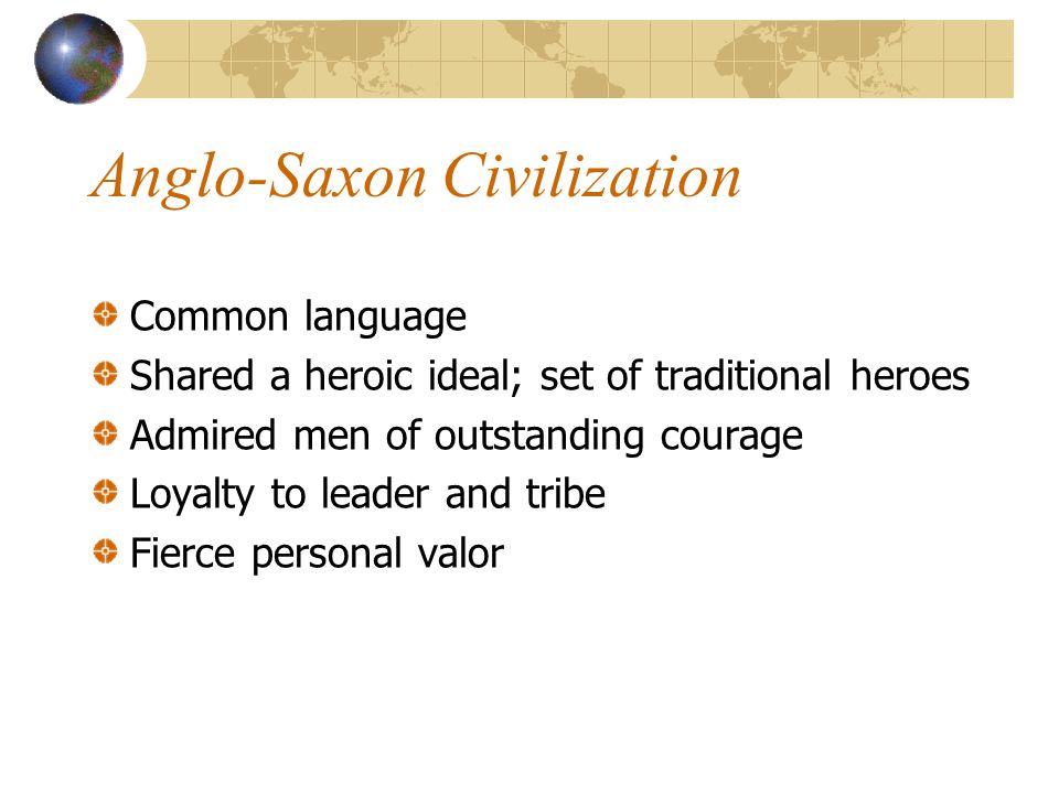 Anglo-Saxon Civilization
